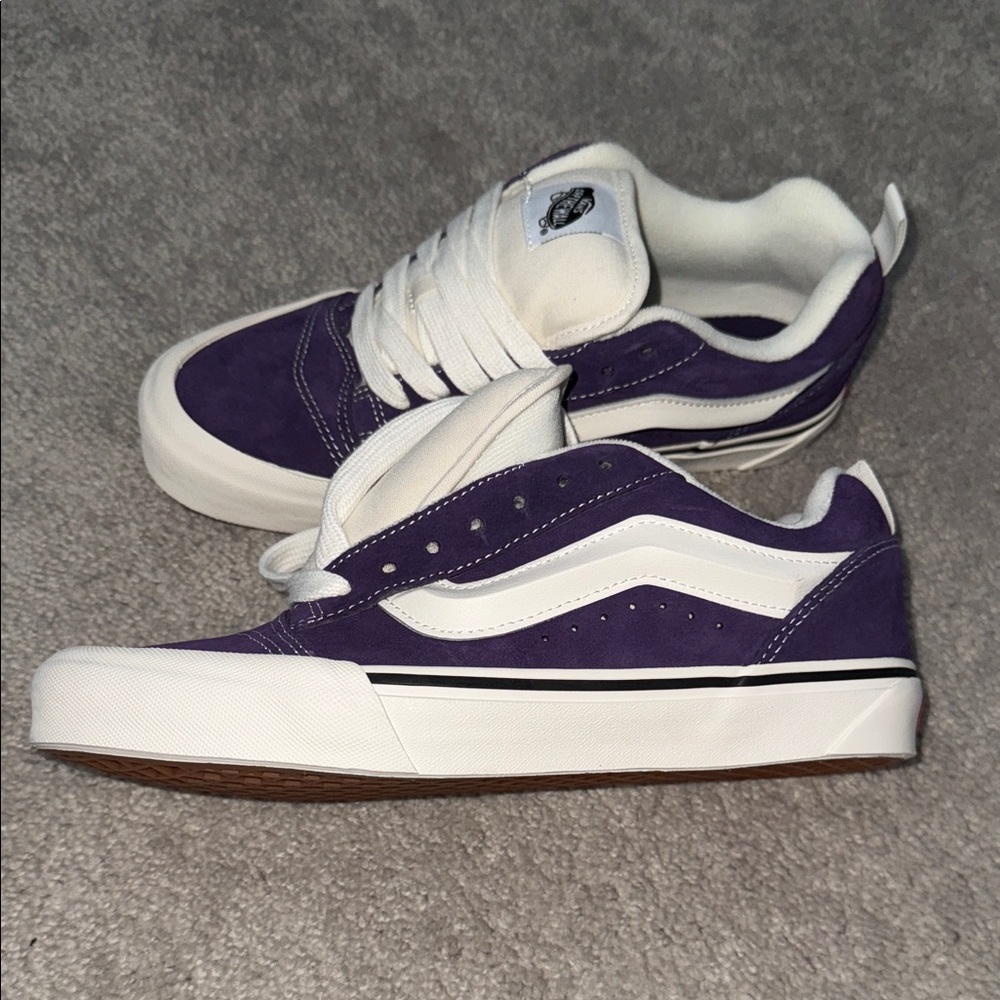 Vans Purple and White Skate Shoes